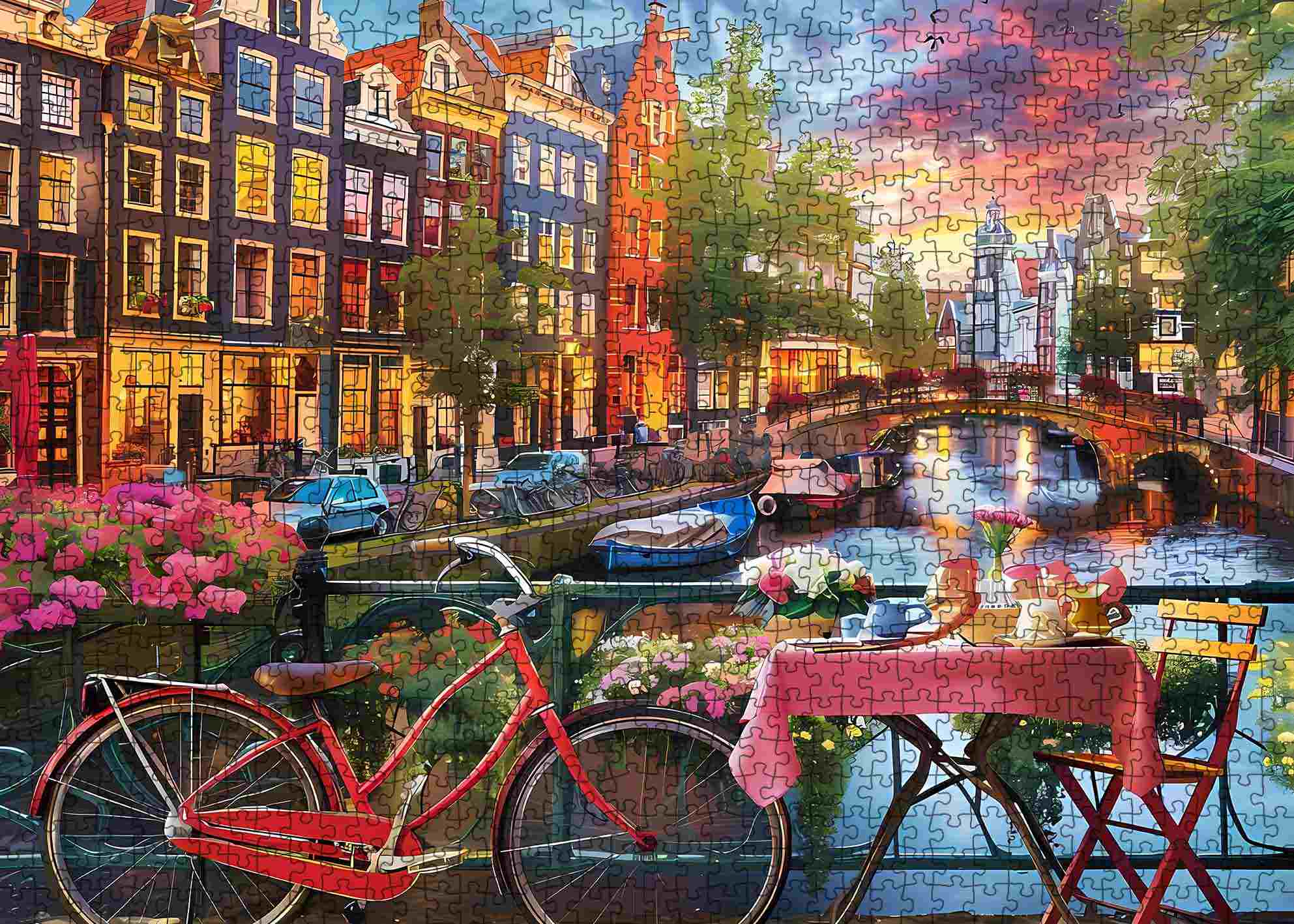 tucocoo-amsterdam-canal-puzzle-1000-teile-stadt-abend image 2