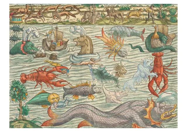 pomegranate-postcards-sea-monsters-postkarte-m-nster image 1