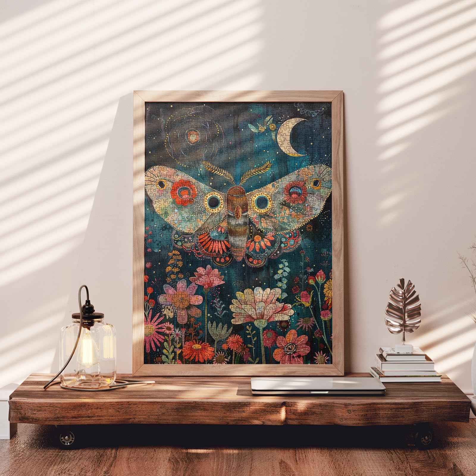 tucocoo-moth-and-flowers-puzzle-1000-teile-motte image 3