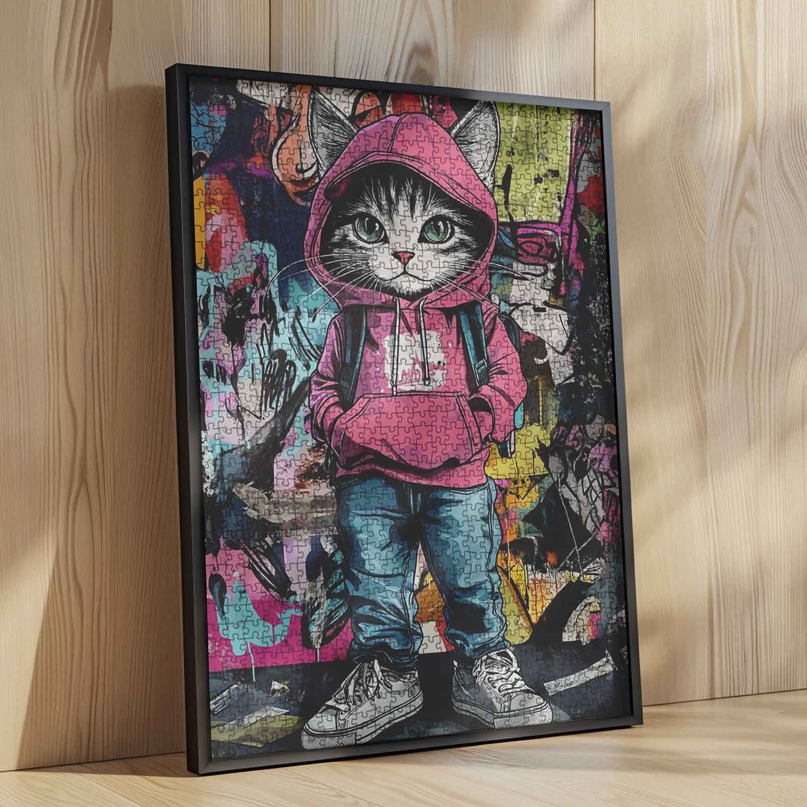 tucocoo-jigsaw-puzzles-graffiti-hoodie-cat-puzzle-1000-teile image 4