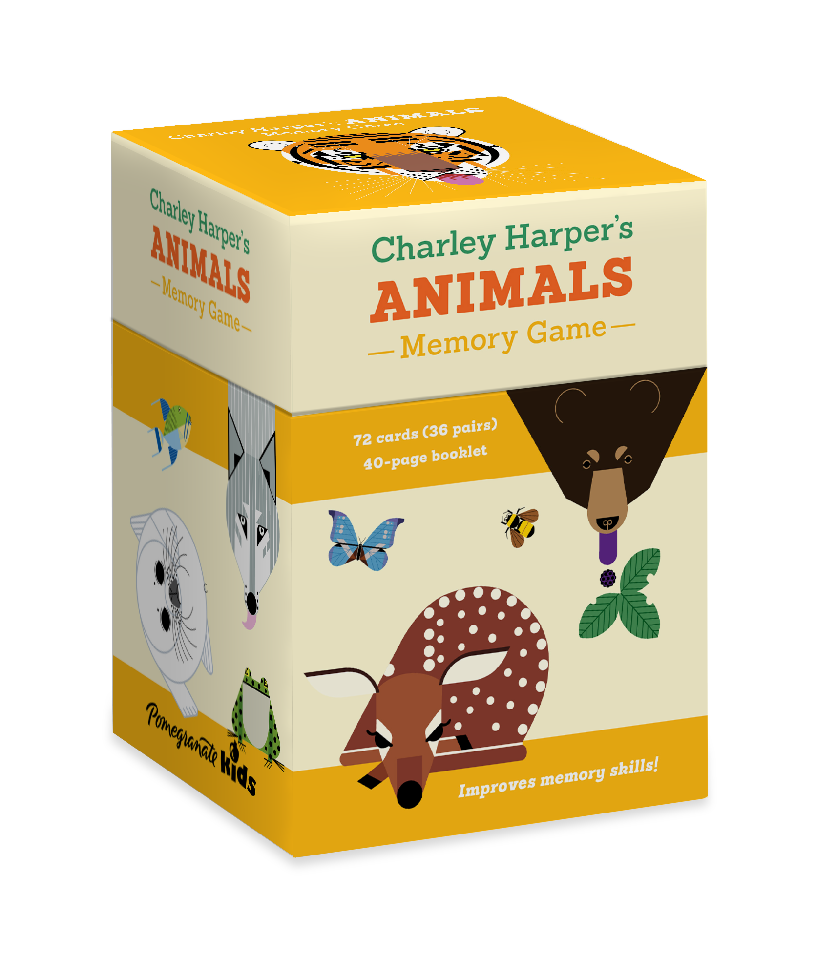 pomegranate-charley-harper-animals-memory-spiel-tiere-36-karten image 1