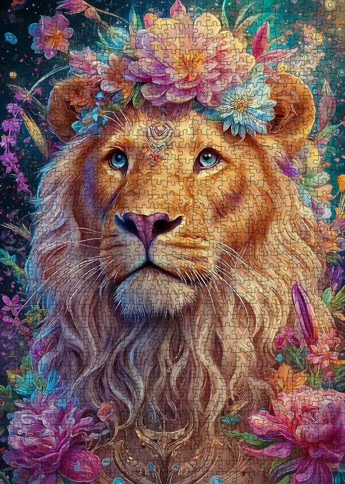 tucocoo-floral-crown-lion-puzzle-1000-teile-l-we image 2