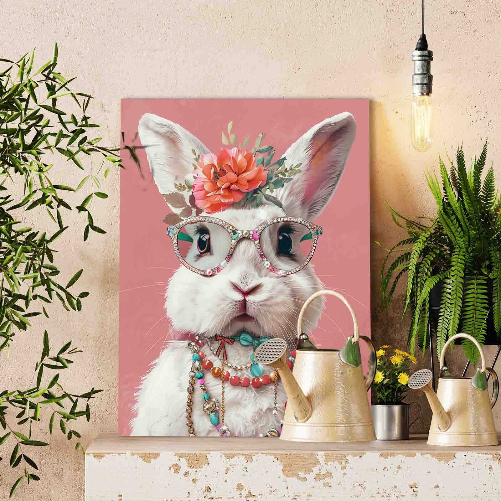 tucocoo-chic-bunny-portrait-malen-nach-zahlen-ohne-rahmen-40x50-cm image 2