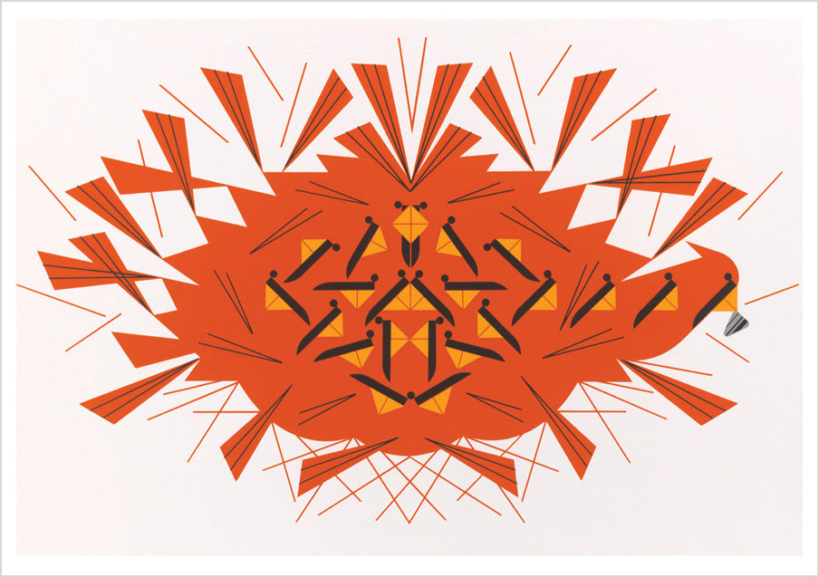 pomegranate-charley-harper-karten-cardinals-box-20-klappkarten image 2