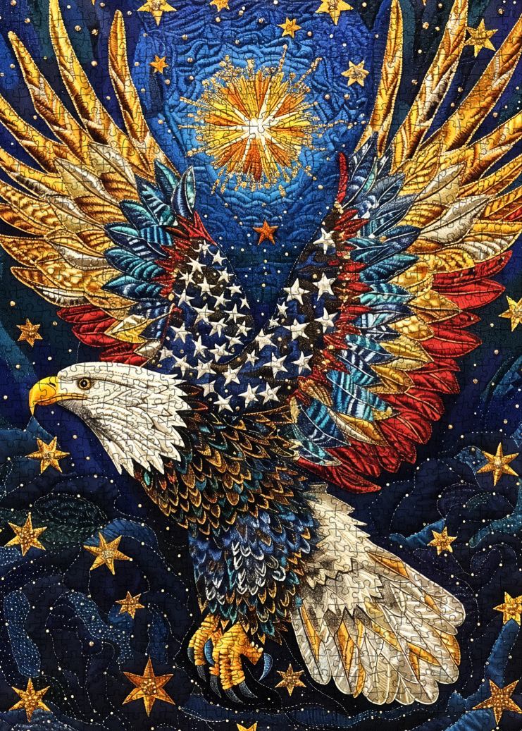tucocoo-jigsaw-puzzles-patriotic-eagle-wings-puzzle-1000-teile image 2