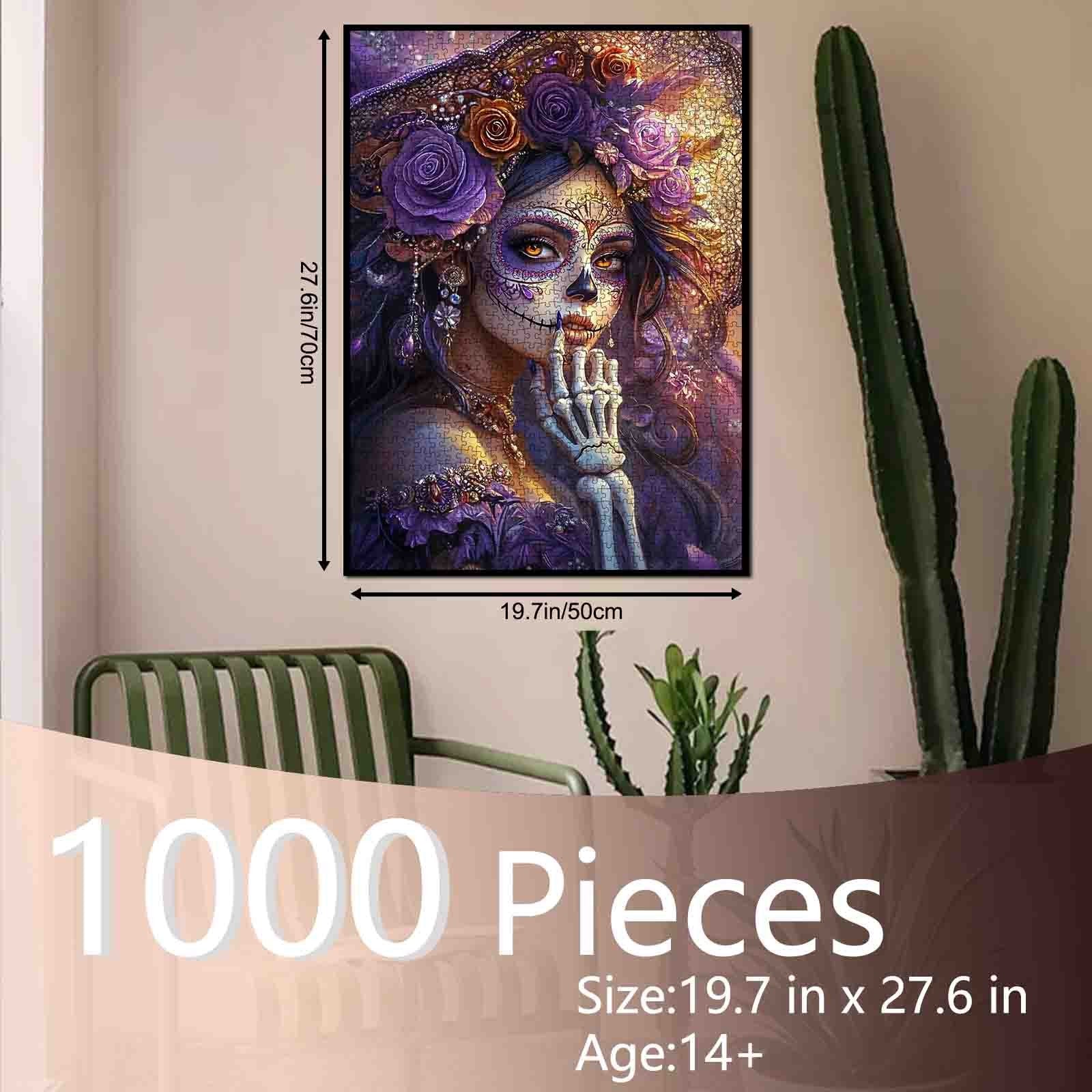 tucocoo-elegant-sugar-skull-lady-puzzle-1000-teile-totenkopf image 5