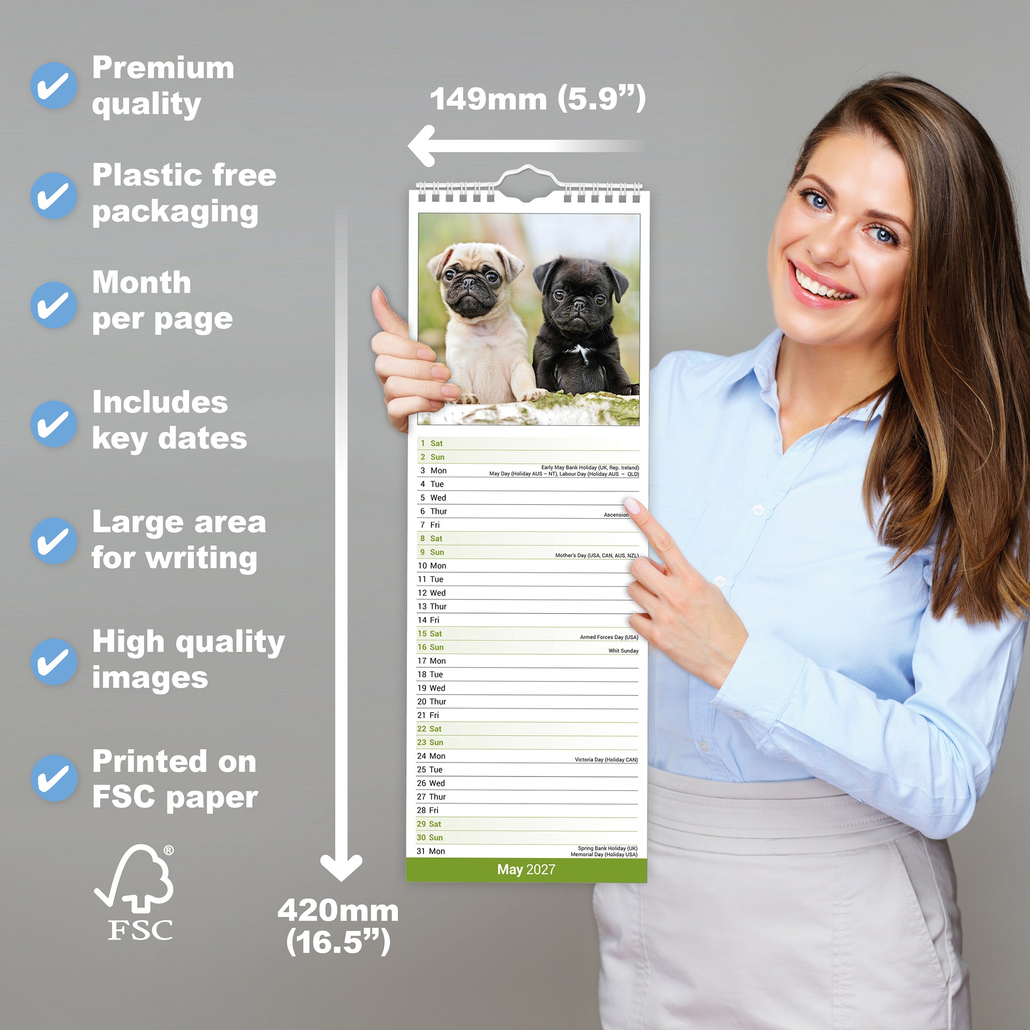otter-house-pug-slim-calendar-2027-wandkalender-mops image 4