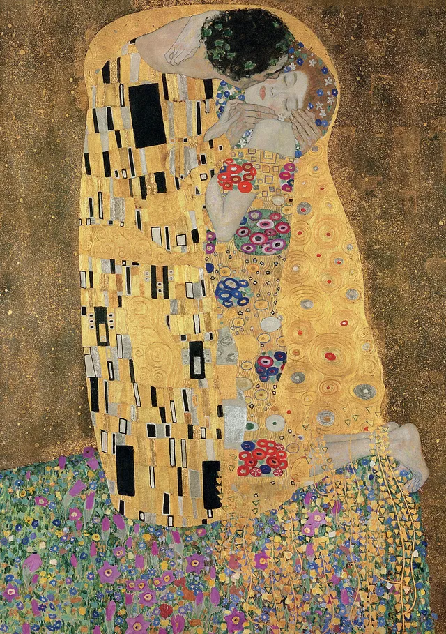 pomegranate-notecard-gustav-klimt-the-kiss-klappkarte-jugendstil image 1