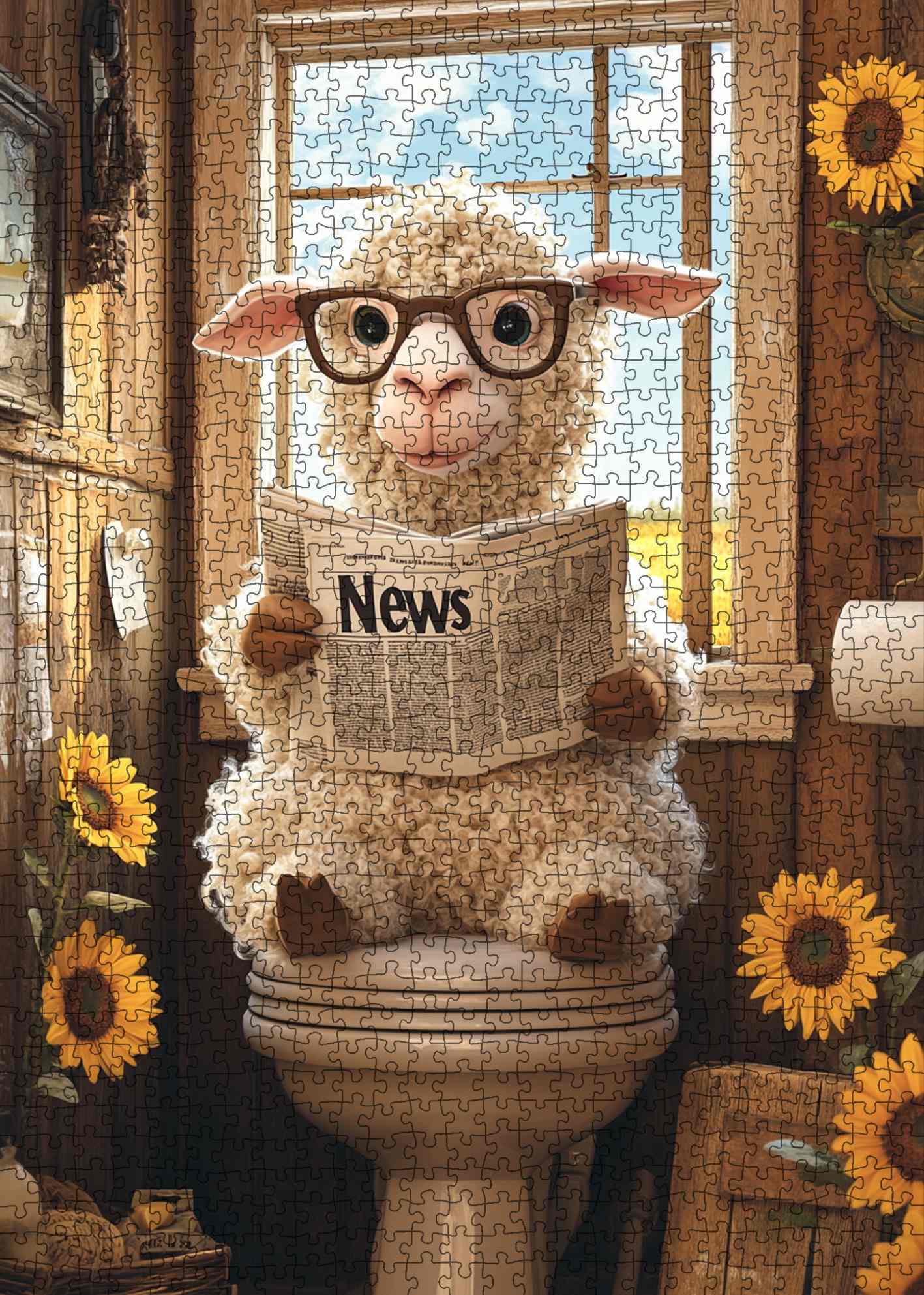 tucocoo-jigsaw-puzzles-schaf-puzzle-1000-teile-badezimmer image 2