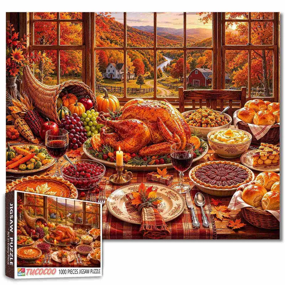 tucocoo-erntedank-fest-puzzle-1000-teile-herbst image 1