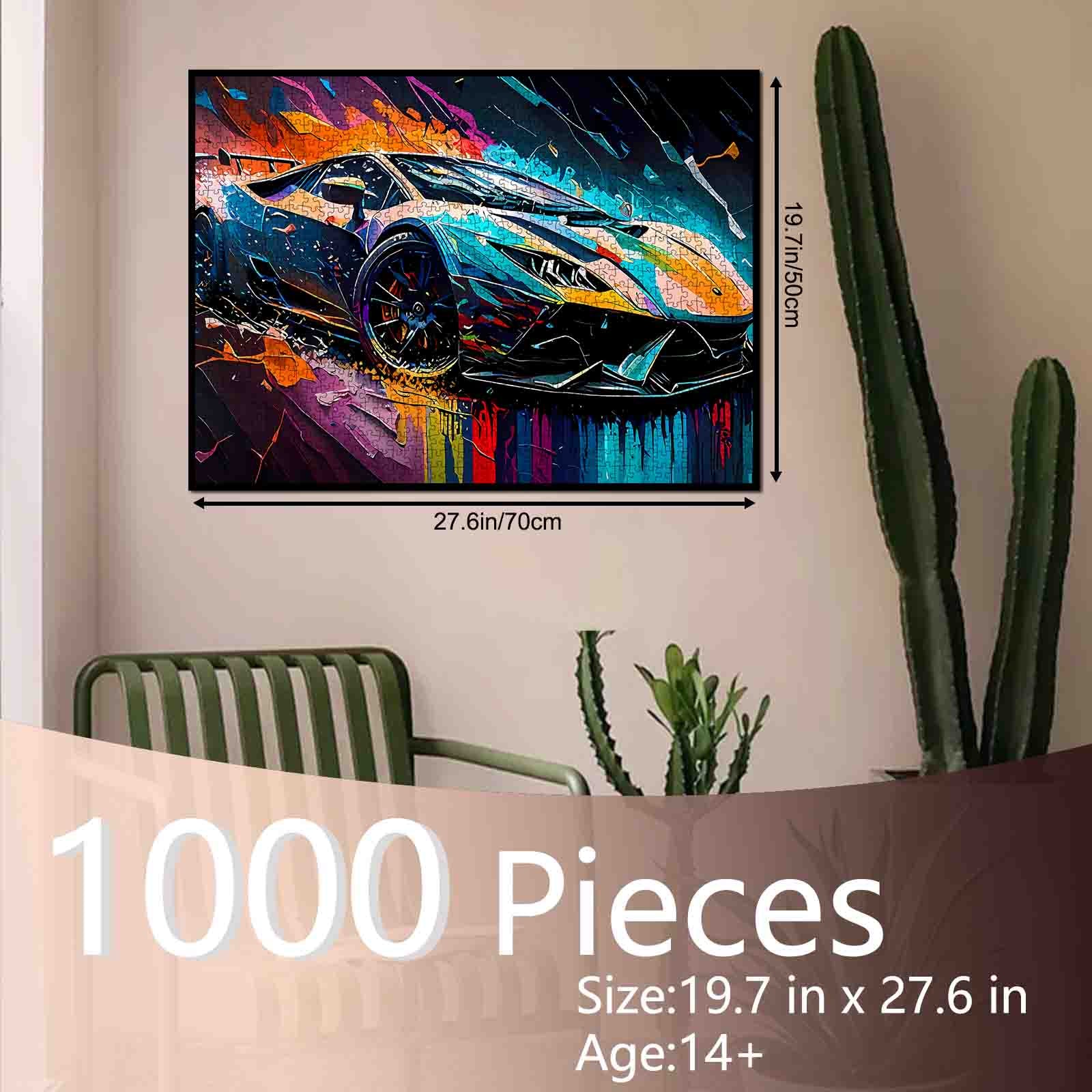 tucocoo-neon-speed-supercar-art-puzzle-1000-teile-auto image 5