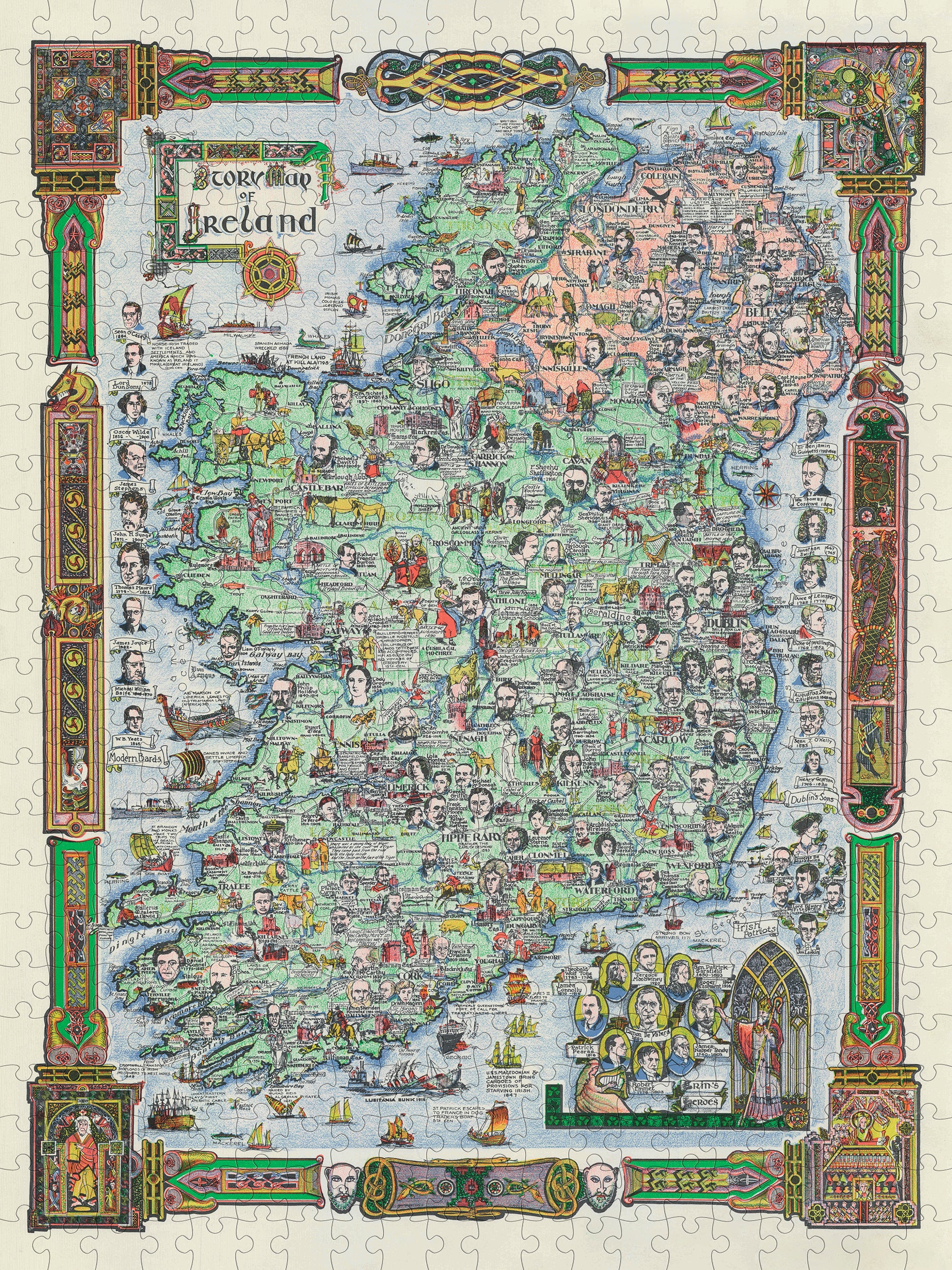 pomegranate-story-map-of-ireland-500-teile-puzzle-irlandkarte image 2