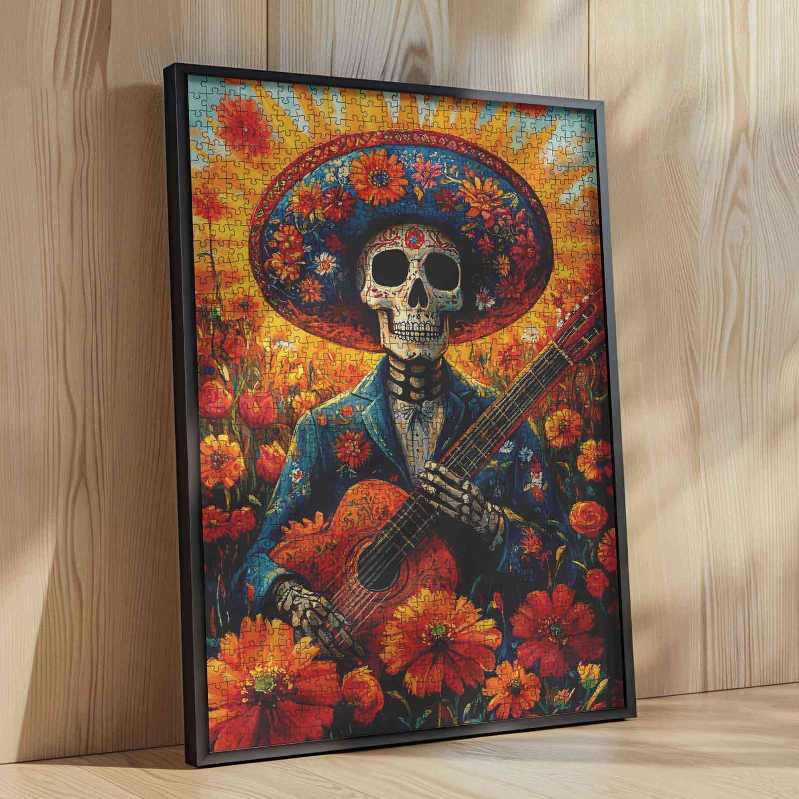 tucocoo-mariachi-skeleton-playing-guitar-puzzle-1000-teile-totenkopf image 4