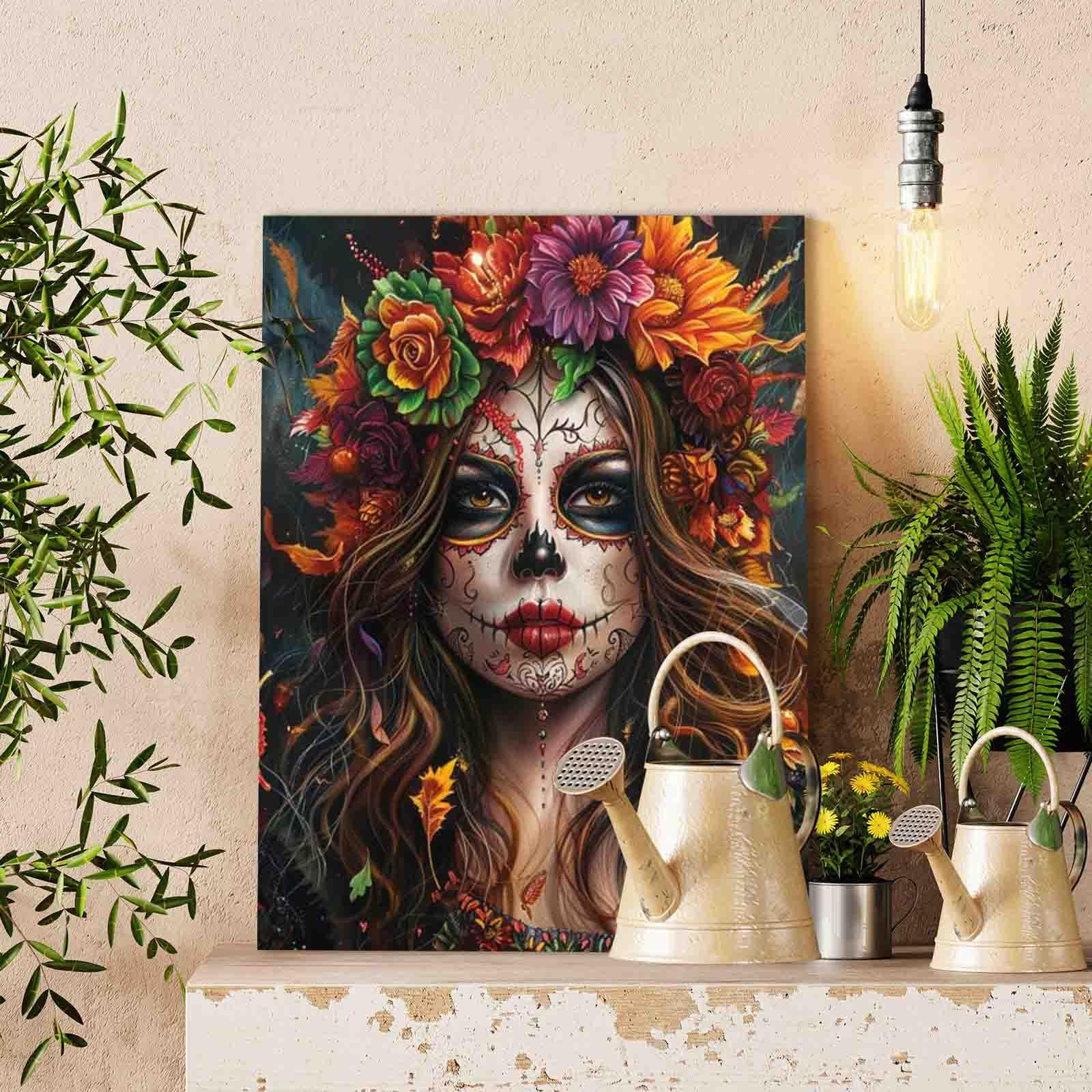 tucocoo-autumn-floral-skull-woman-malen-nach-zahlen-40x50-cm image 2