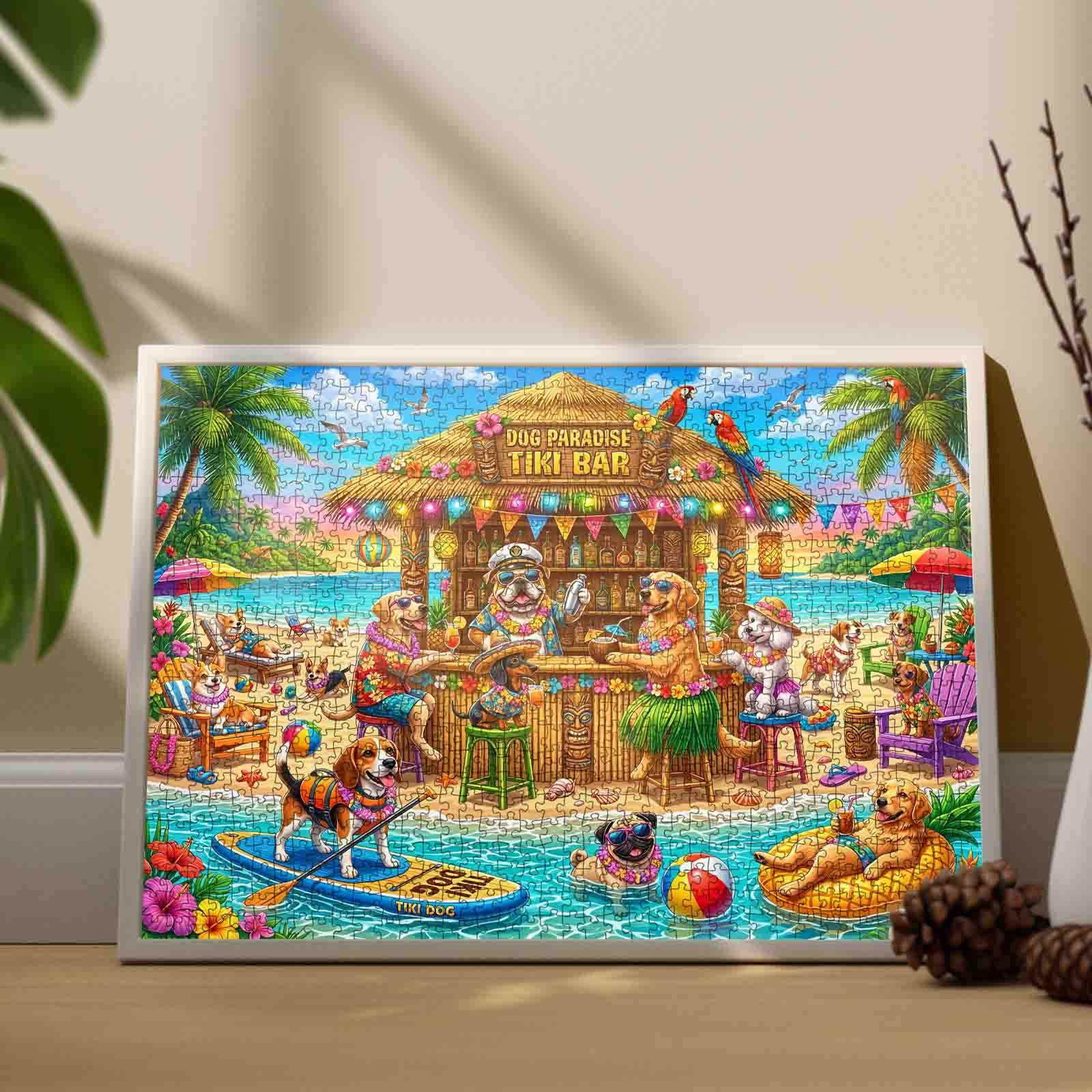 tucocoo-dog-paradise-tiki-beach-party-puzzle-1000-teile image 3