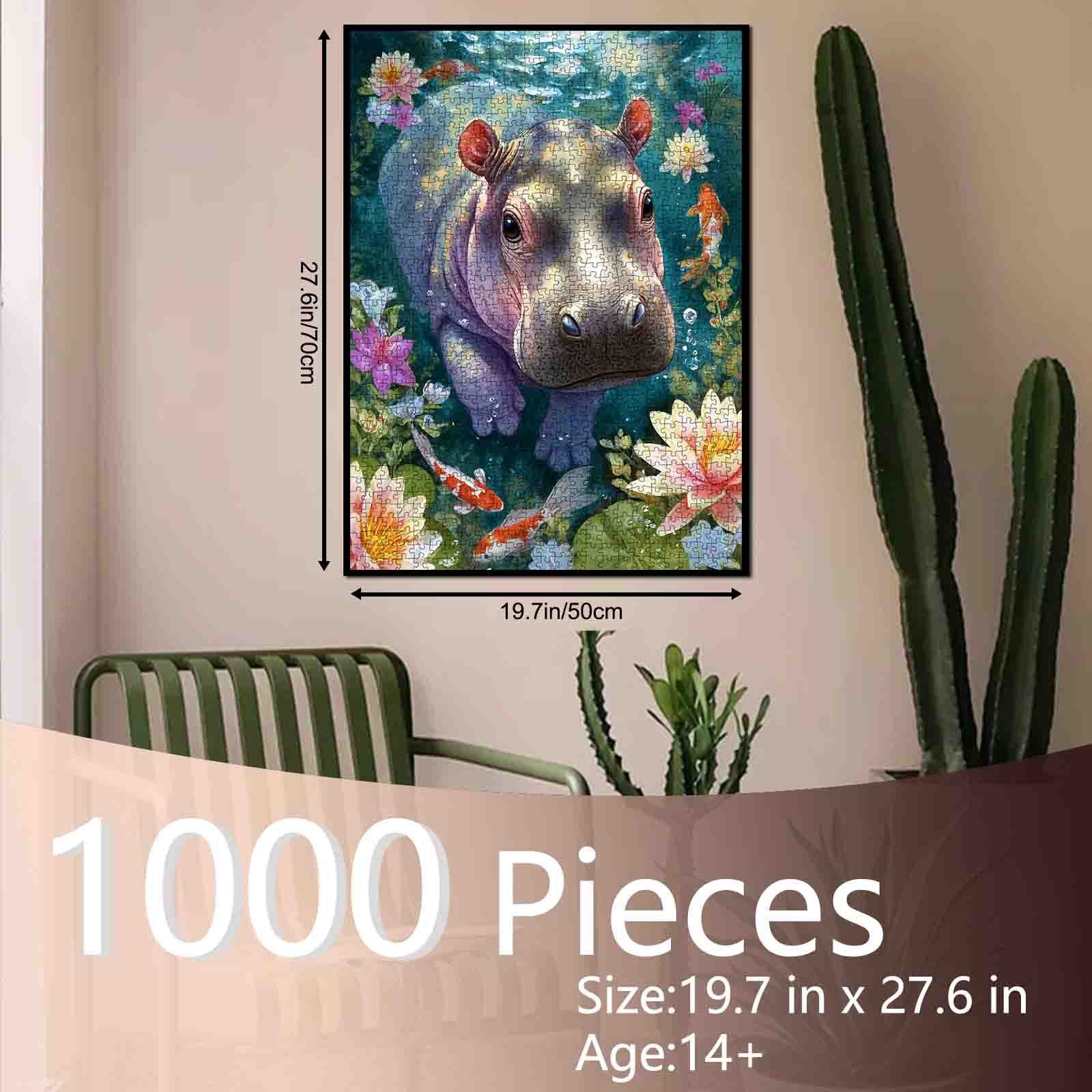 tucocoo-hippo-pond-adventure-puzzle-1000-teile-tier-puzzle image 5