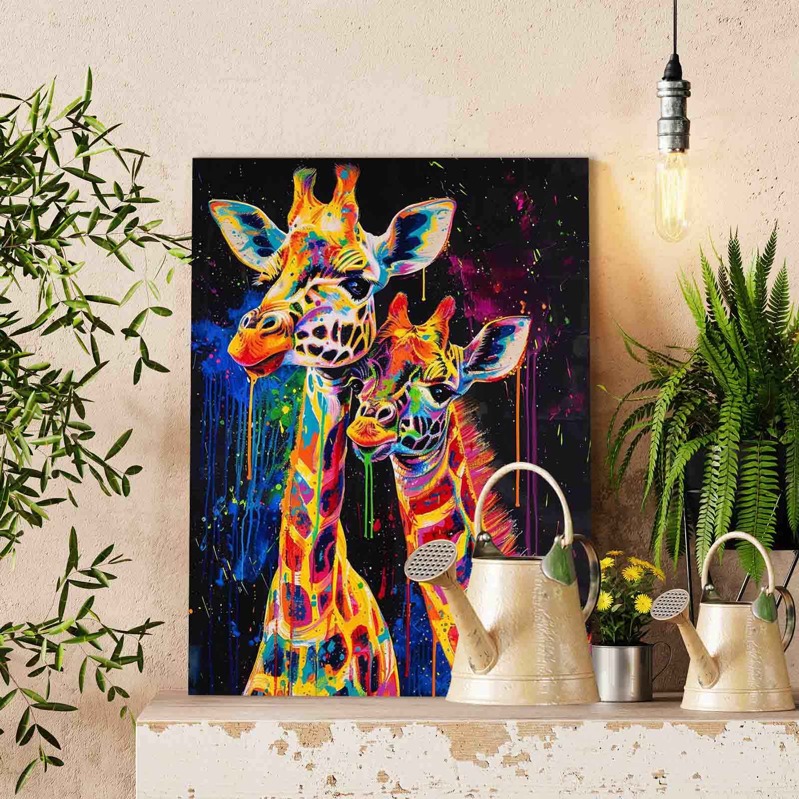 tucocoo-paint-by-numbers-colorful-giraffe-pair-malset-40x50-ohne-rahmen image 2