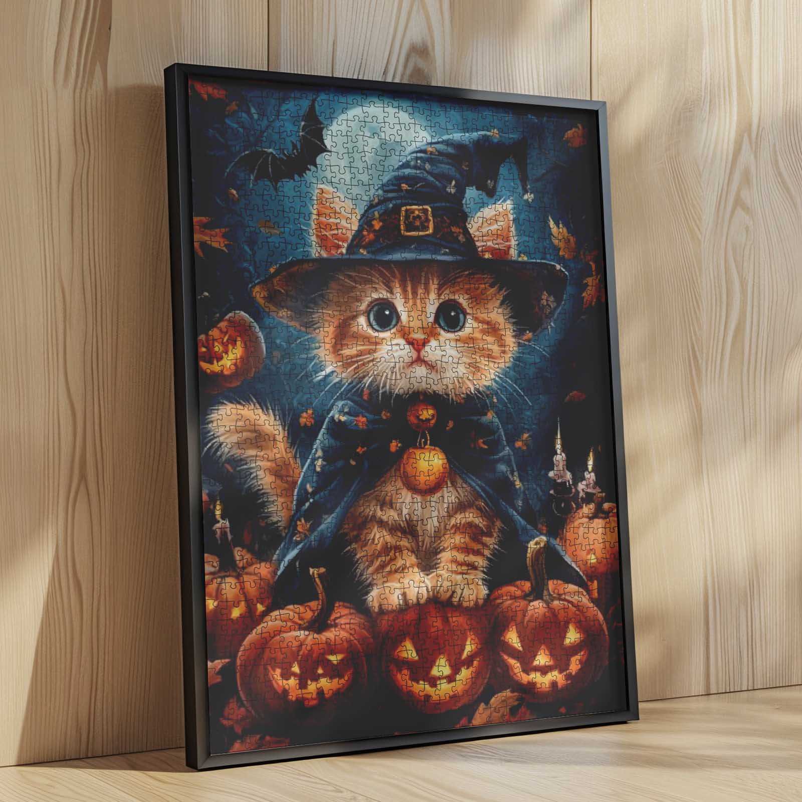 tucocoo-pumpkin-wizard-kitten-puzzle-1000-teile-halloween-katze image 4