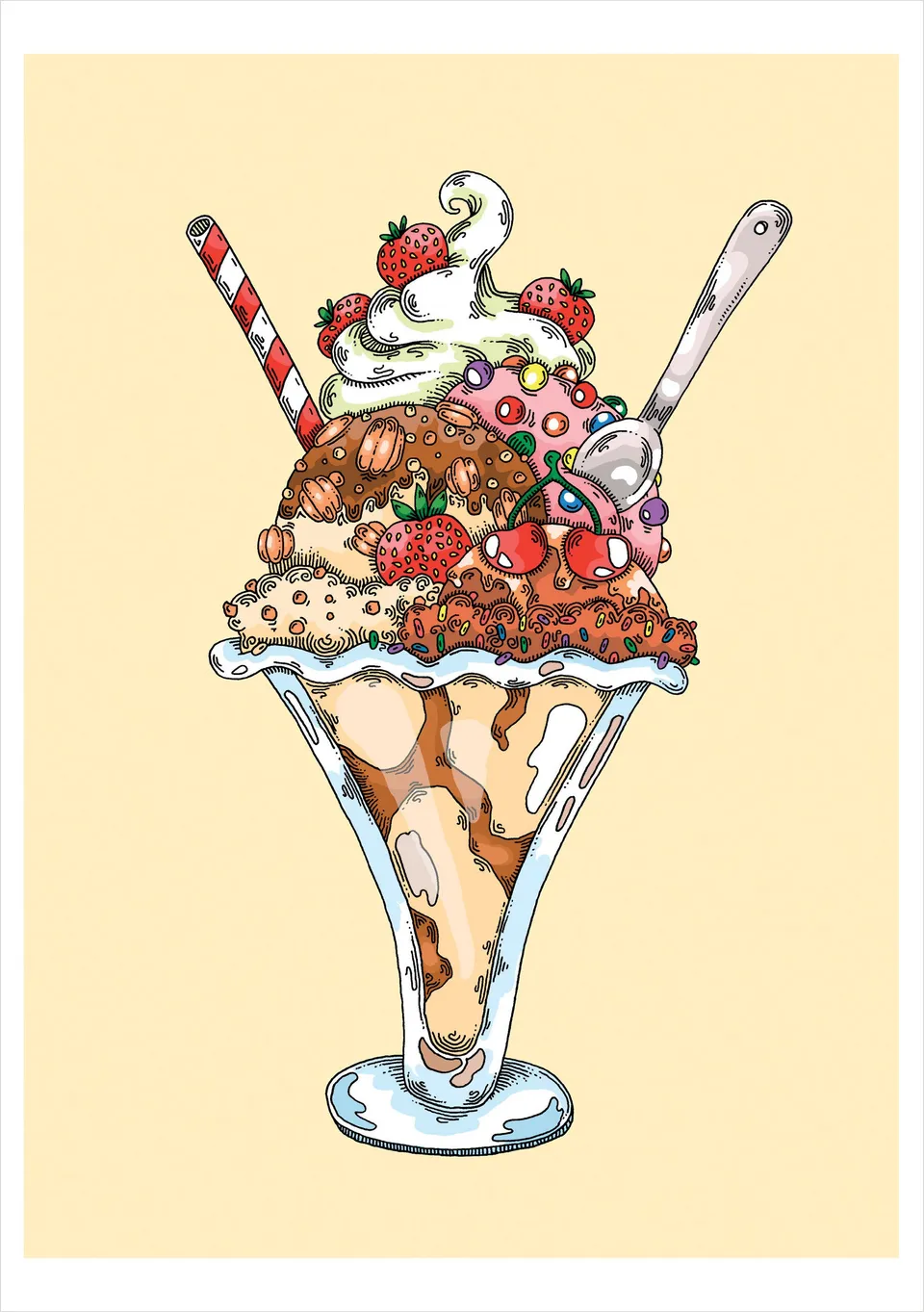 pomegranate-birthday-cards-ice-cream-sundae-geburtstagskarte image 1