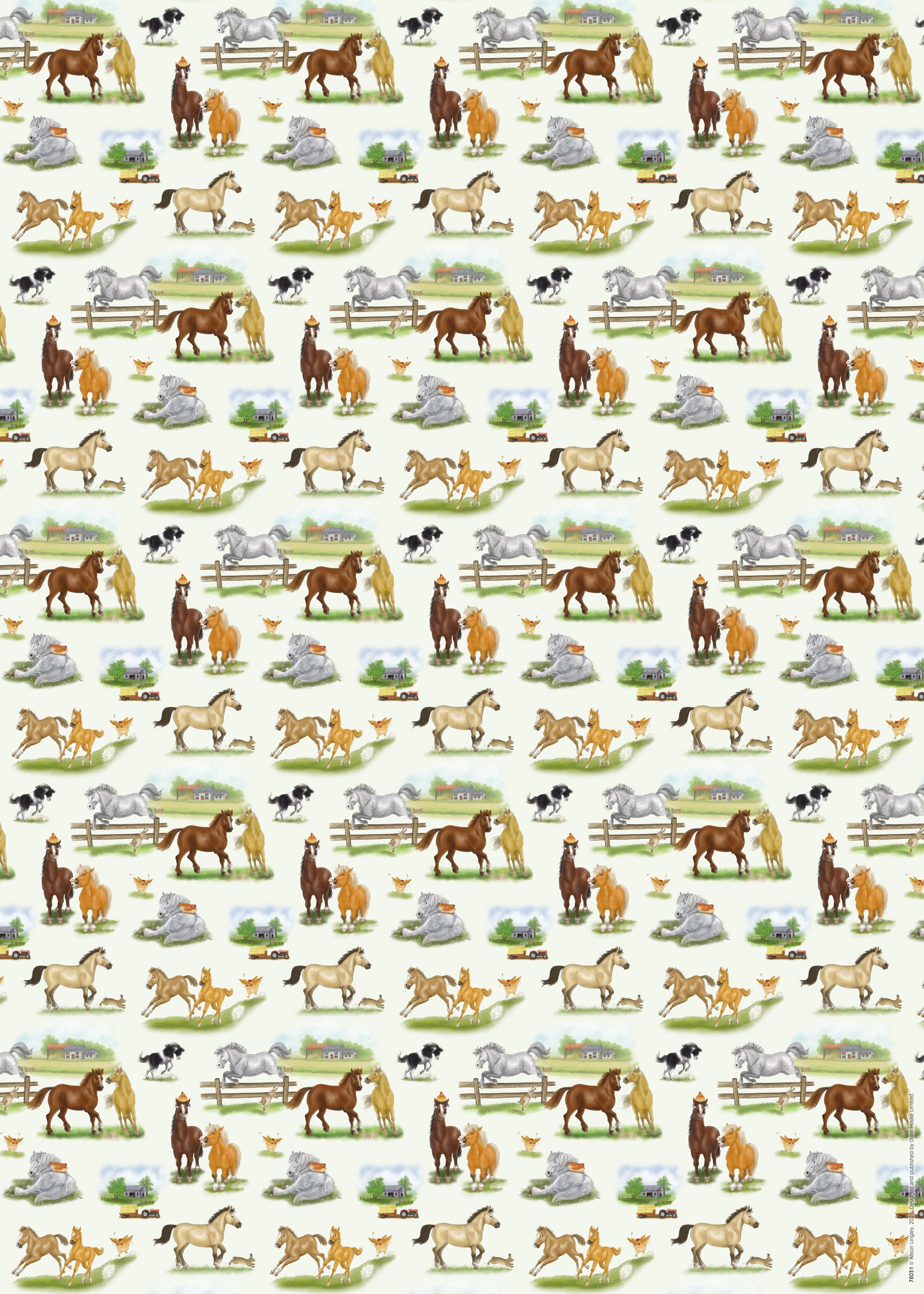 otter-house-alisons-animals-pferd-geschenkpapier-set-tags image 2