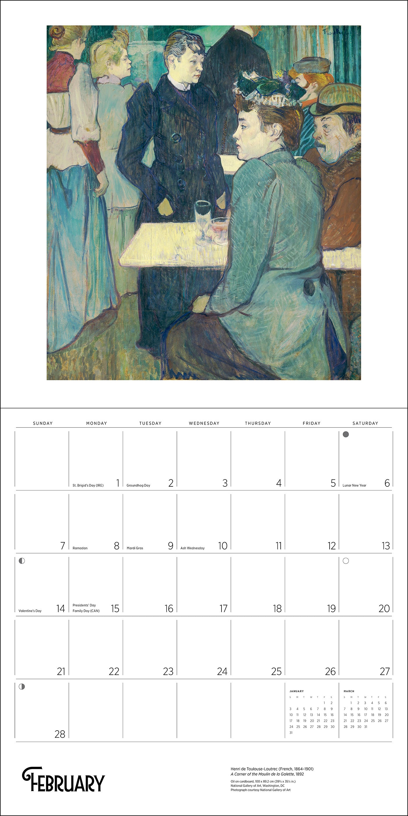 pomegranate-wall-calendar-toulouse-lautrec-wandkalender-2027-paris image 4