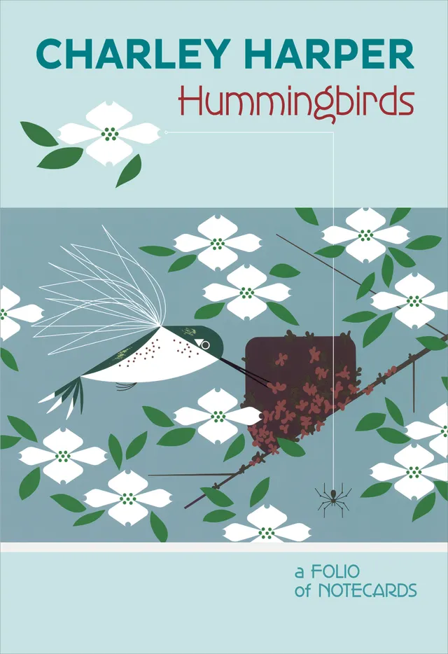 pomegranate-charley-harper-hummingbirds-klappkarten-set-10-teilig-v-gel image 1