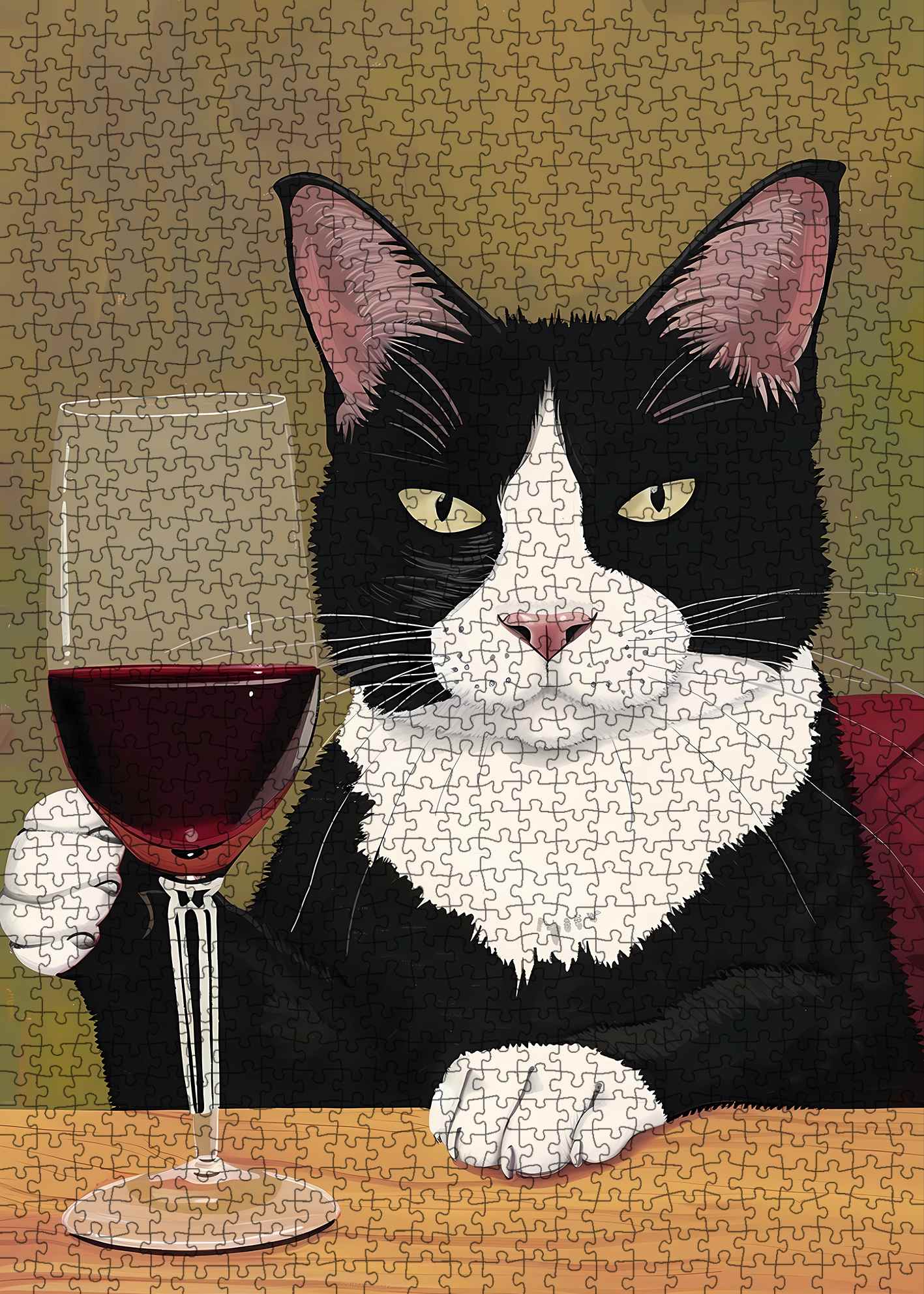 tucocoo-katze-mit-wein-puzzle-1000-teile-elegant image 2