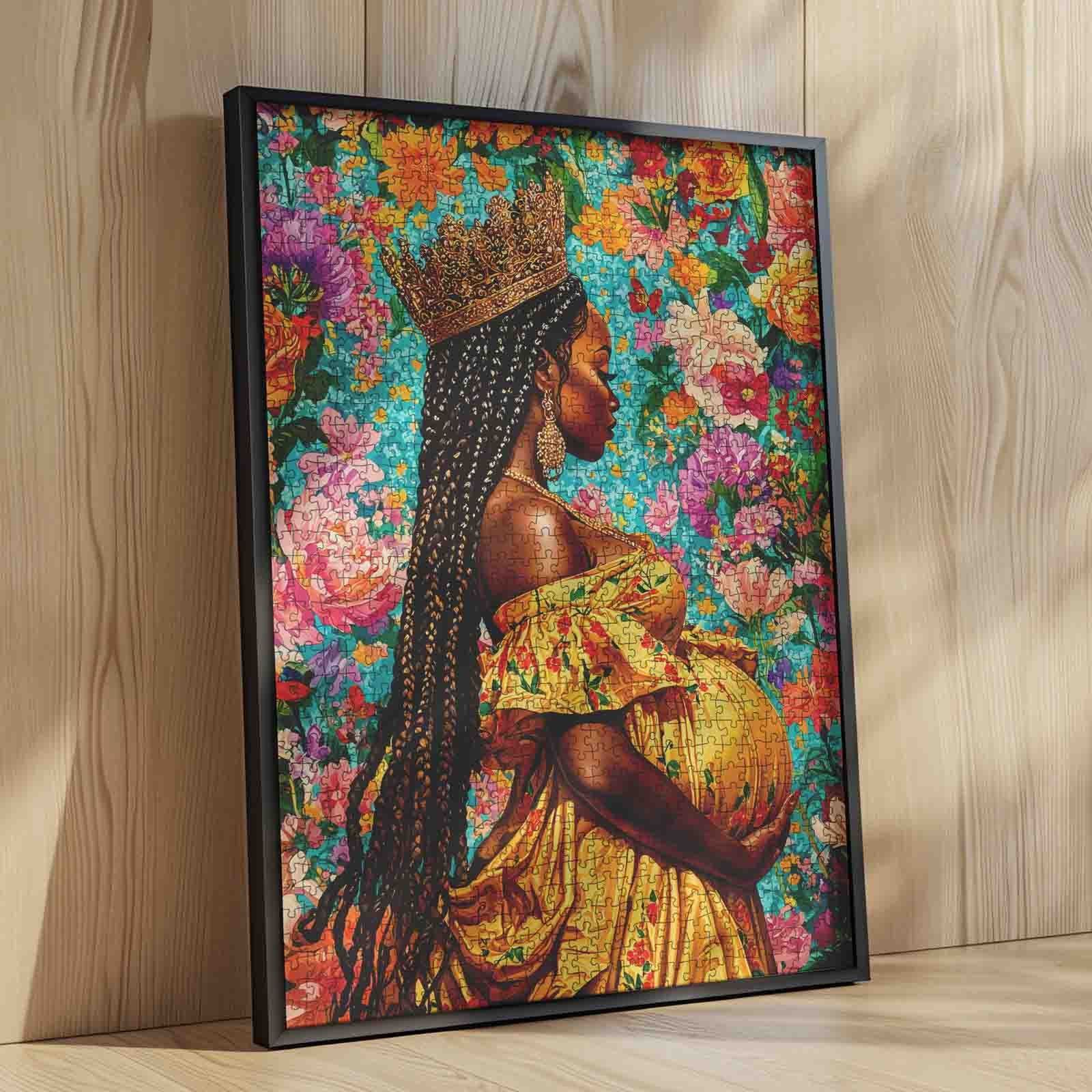 tucocoo-floral-queen-mother-portrait-puzzle-1000-teile-blumen image 4