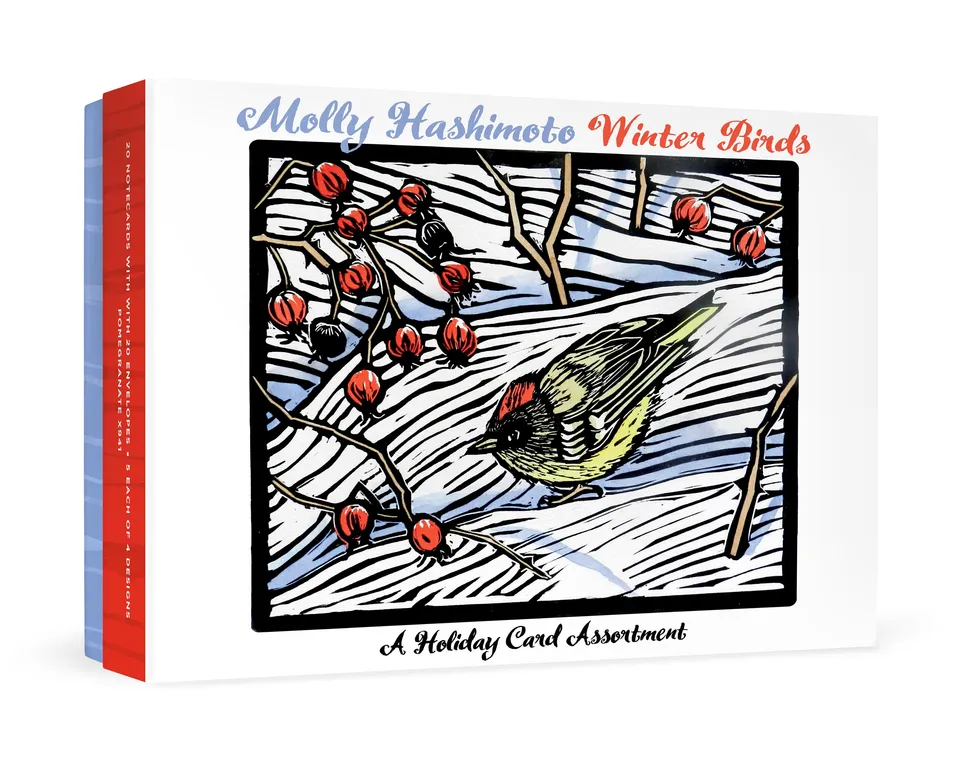 pomegranate-molly-hashimoto-winter-birds-weihnachtskarten-20er image 1
