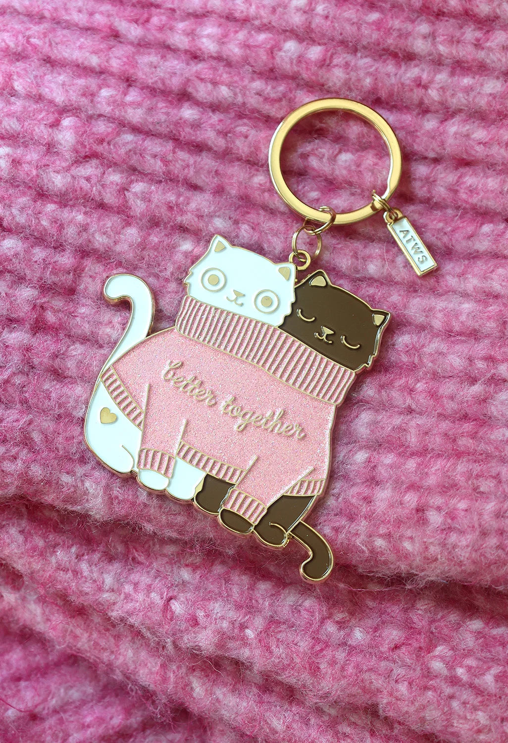 all-the-ways-to-say-2-cats-in-a-sweater-schl-sselanh-nger-gold image 2