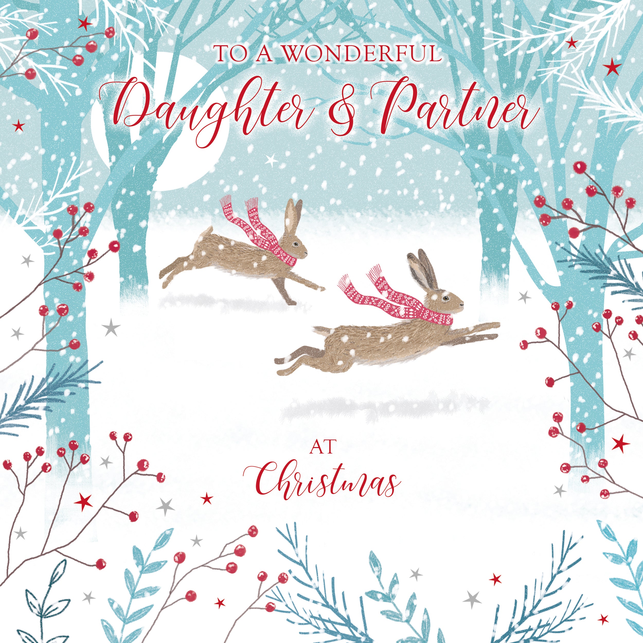 otter-house-tochter-partner-weihnachtskarte-hase-schnee image 1