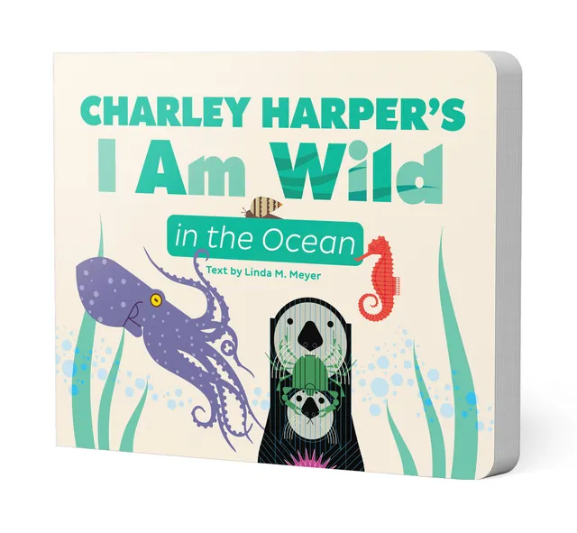 pomegranate-charley-harper-i-am-wild-ocean-pappbilderbuch-ozean-tiere image 1