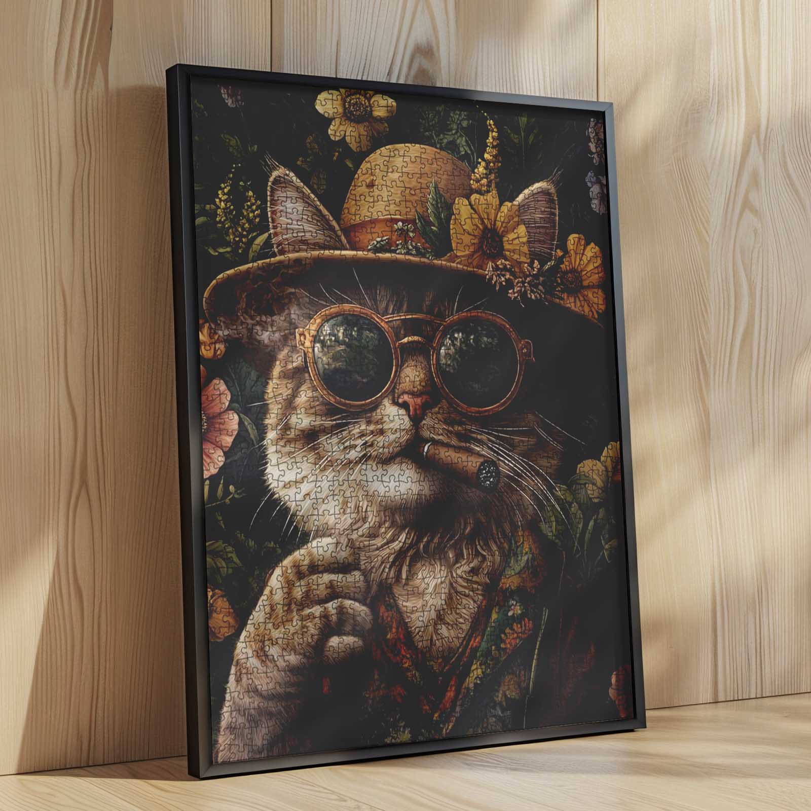 tucocoo-stylish-cat-with-hat-and-cigar-puzzle-1000-teile image 3
