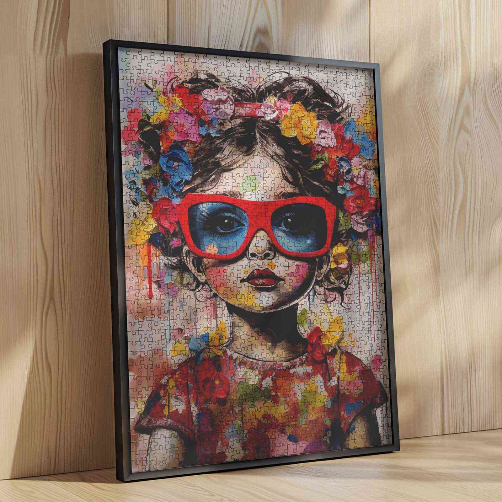 tucocoo-flower-girl-red-sunglasses-puzzle-1000-teile image 4