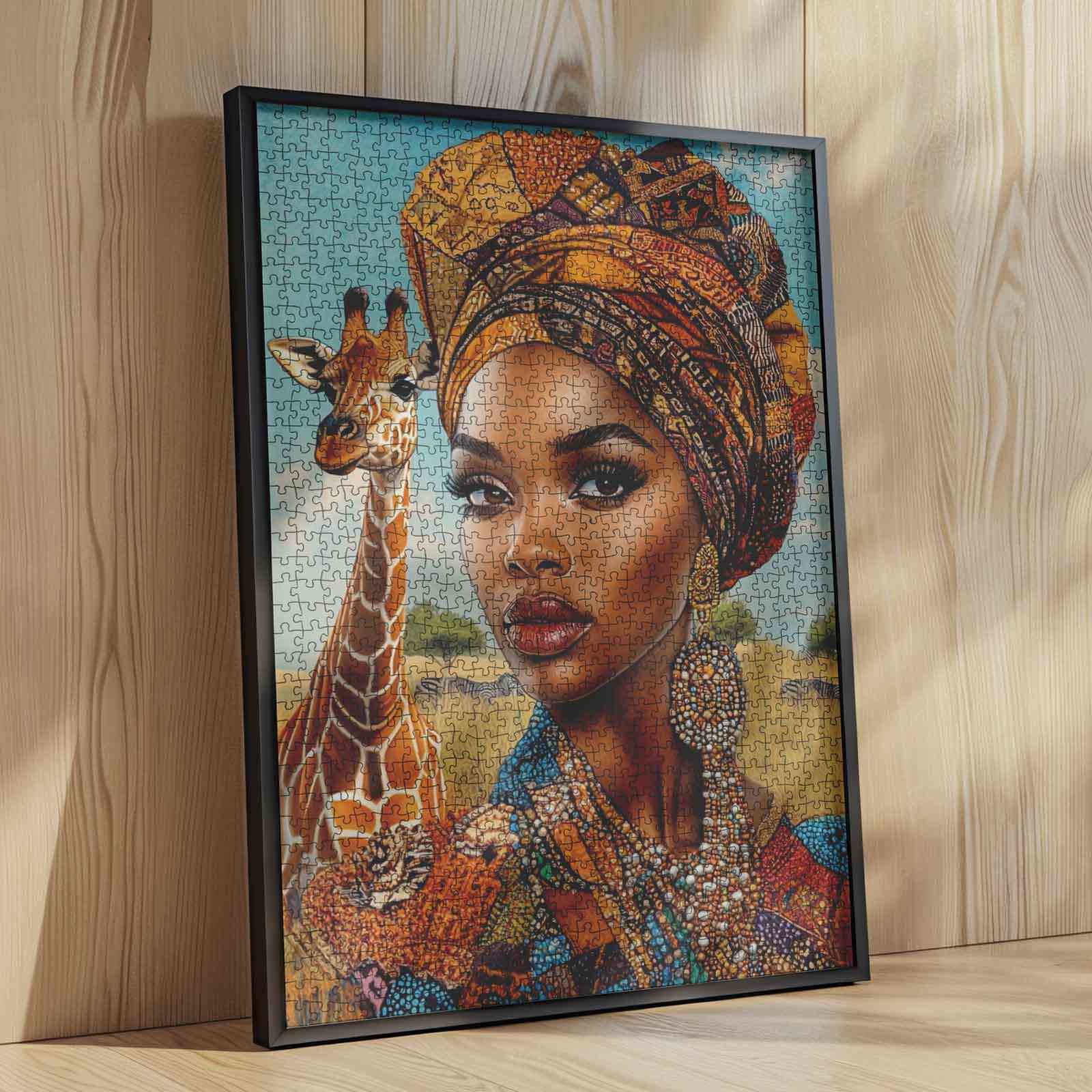 tucocoo-african-beauty-giraffe-puzzle-1000-teile-frau image 4