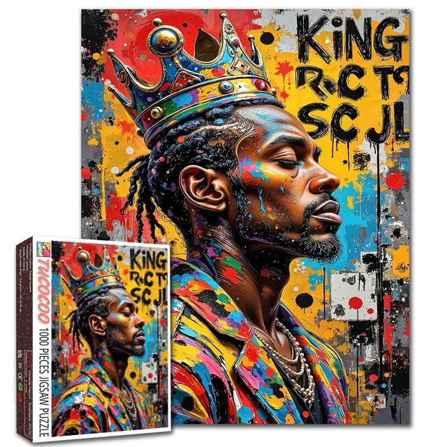 tucocoo-african-king-graffiti-puzzle-1000-teile-street-art image 1