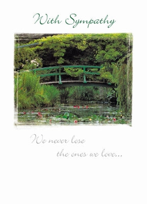 otter-house-giverny-bridge-trauerkarte-beileid-blumen image 1