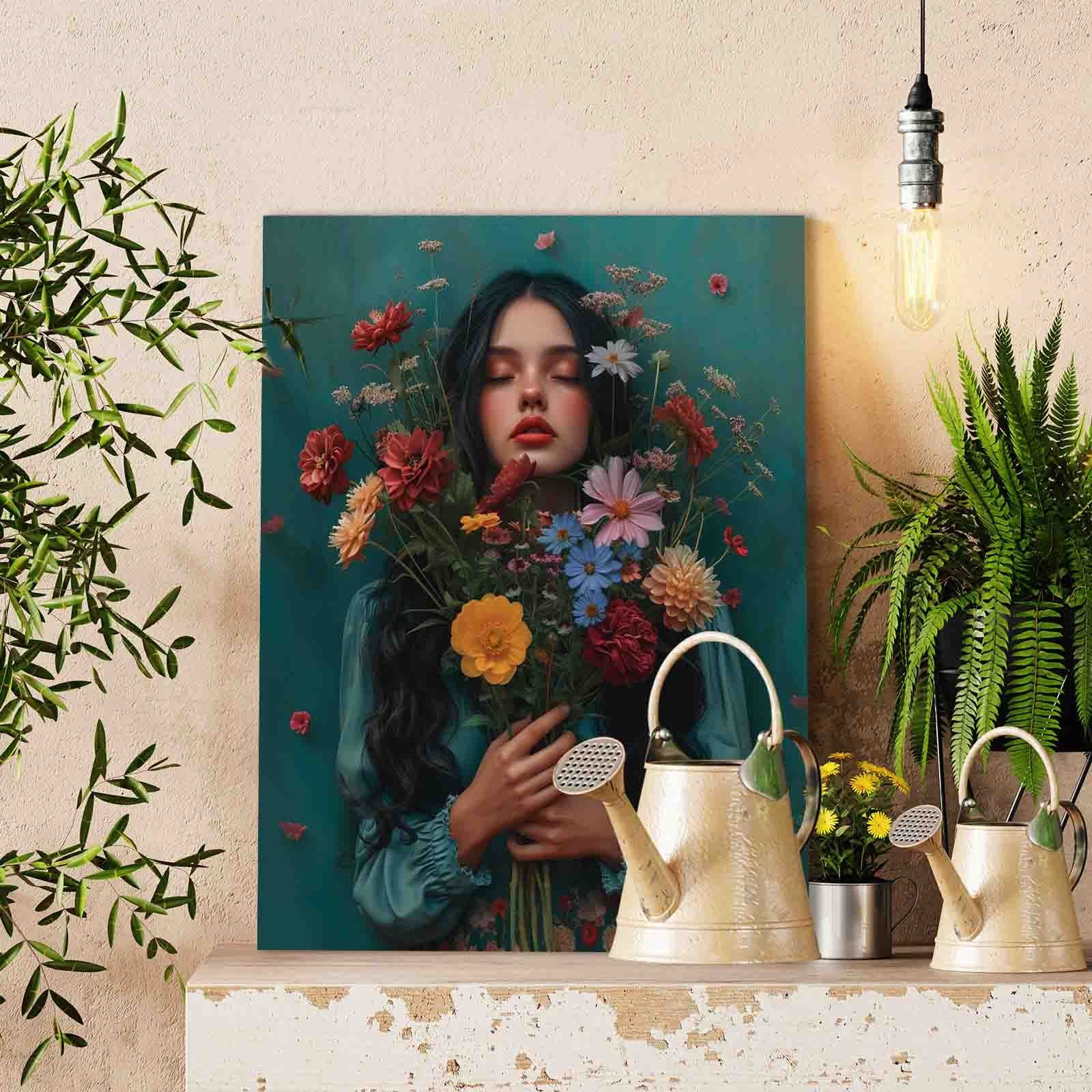 tucocoo-floral-dream-portrait-malen-nach-zahlen-frau-blumen image 2