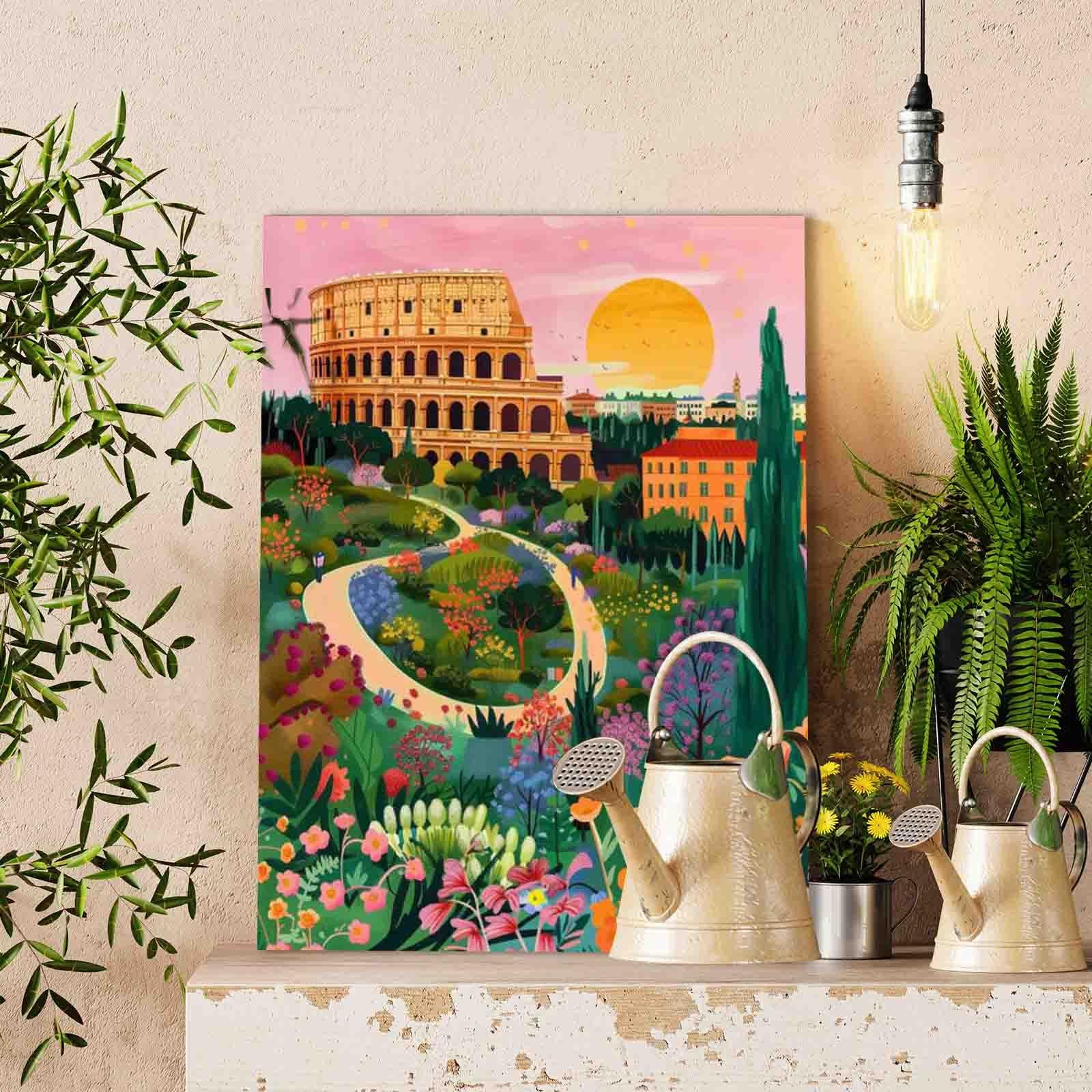tucocoo-rome-sunset-view-malen-nach-zahlen-40x50-ohne-rahmen image 2