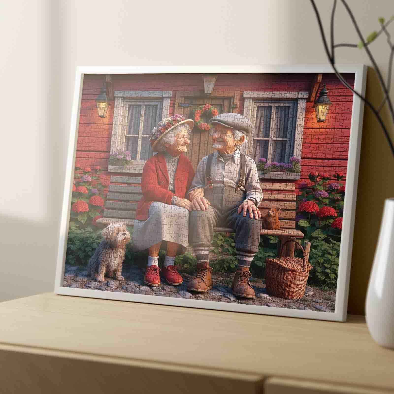 tucocoo-jigsaw-elderly-couple-cottage-puzzle-1000-teile-garten image 4