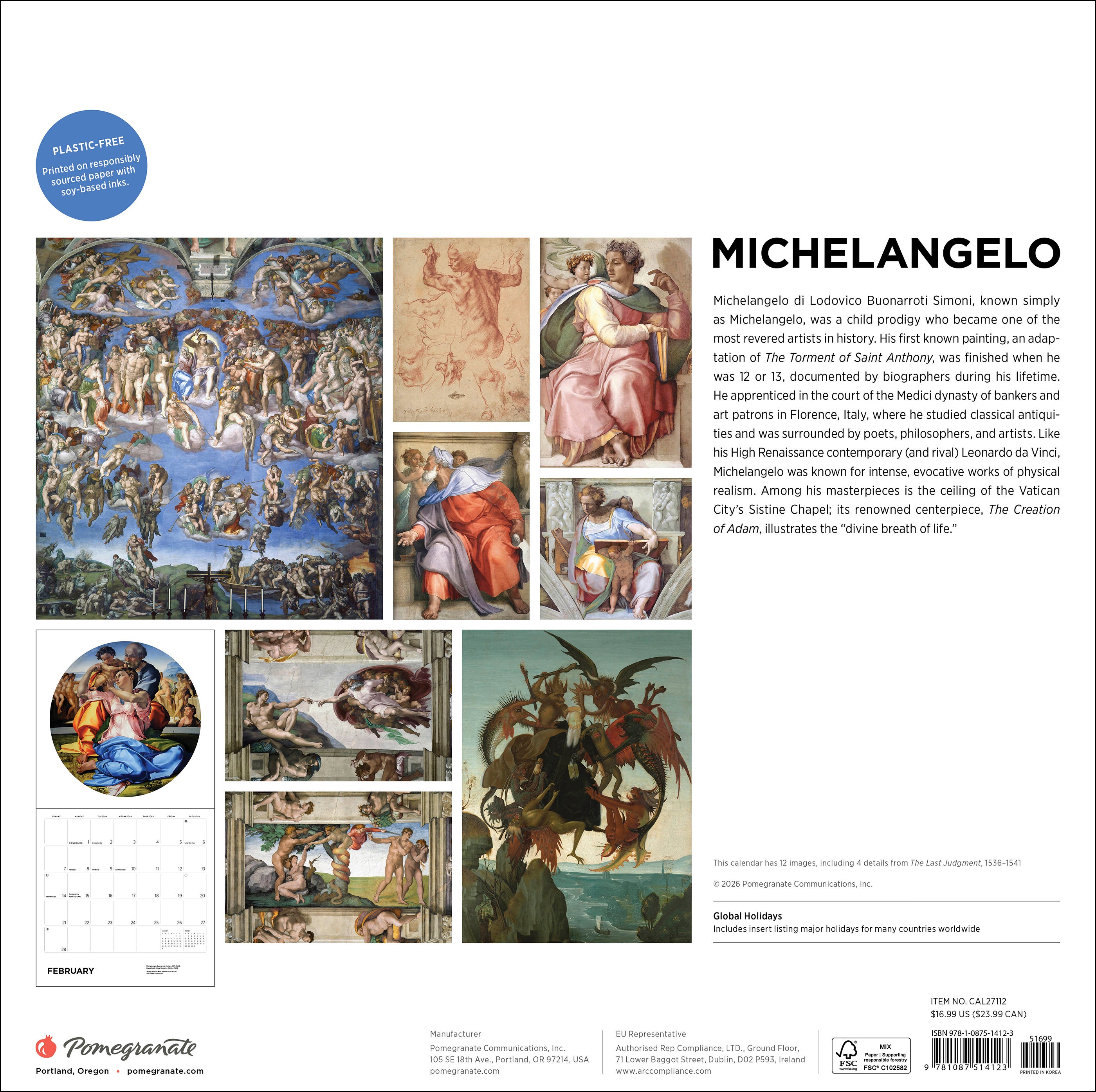 pomegranate-michelangelo-wandkalender-2027-renaissance image 8