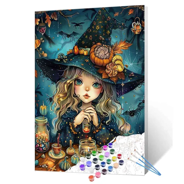 tucocoo-paint-by-numbers-hexe-malen-nach-zahlen-40x50-ohne-rahmen image 1