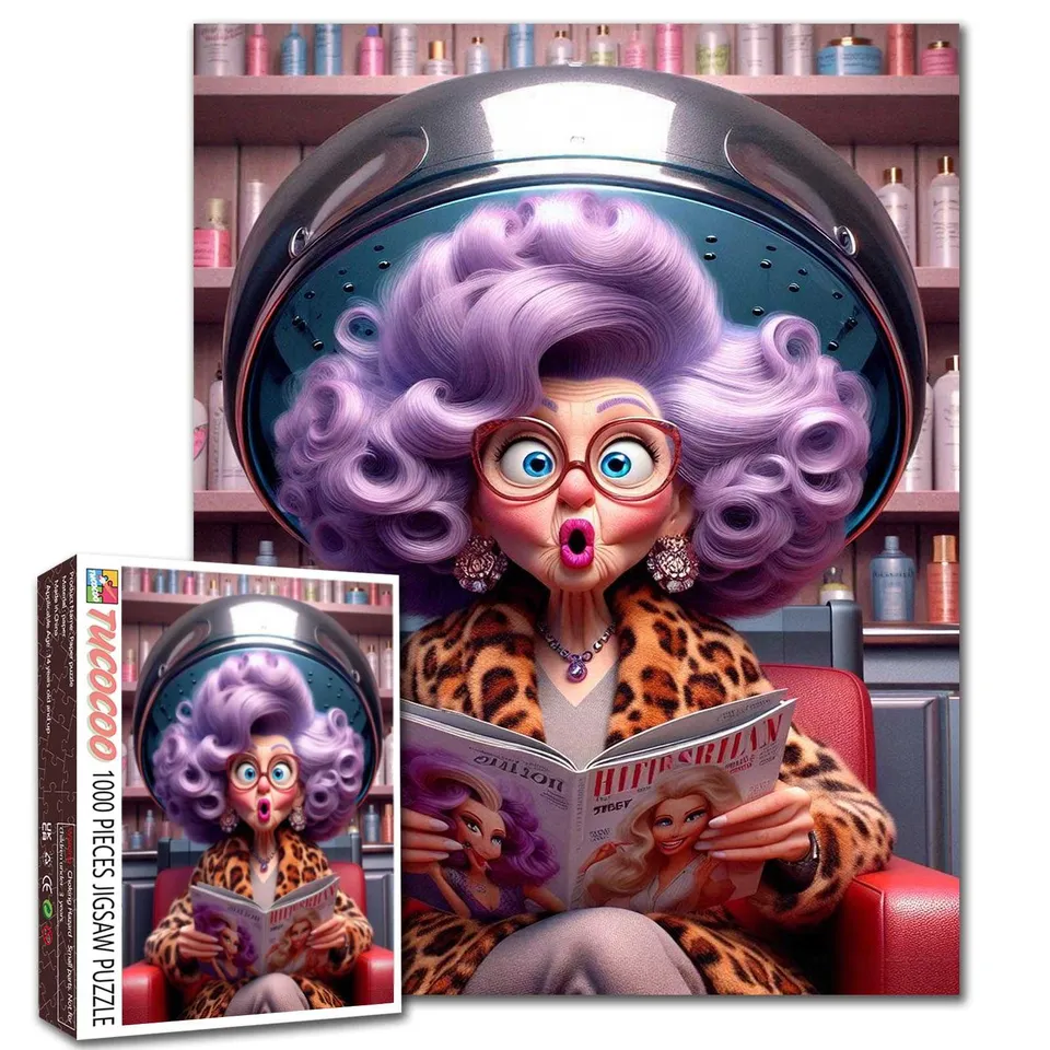 tucocoo-purple-hair-salon-surprise-puzzle-1000-teile-retro image 1