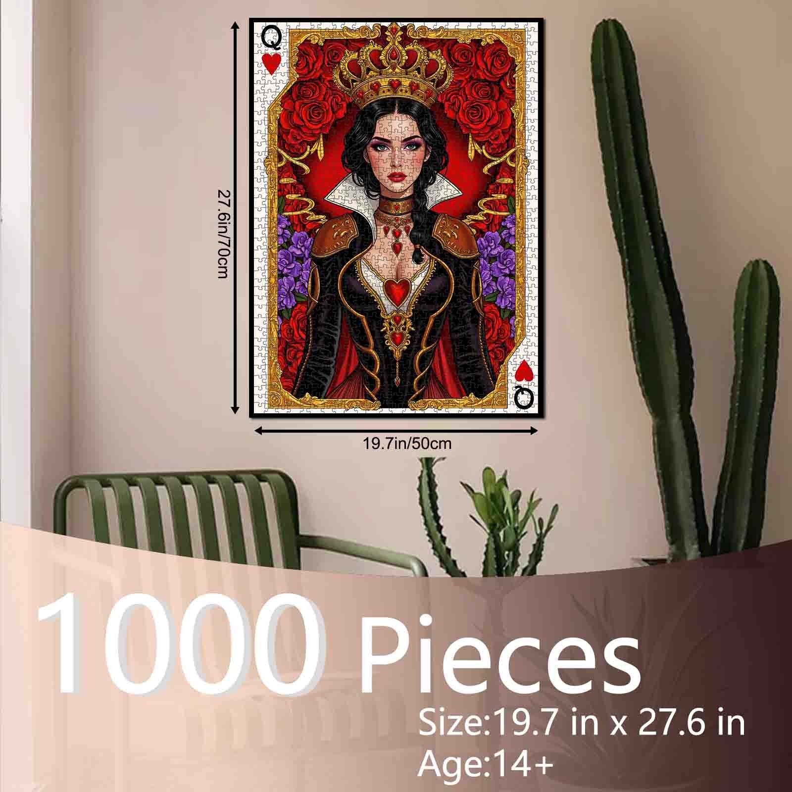 tucocoo-queen-of-hearts-puzzle-1000-teile-portrait-frau image 5