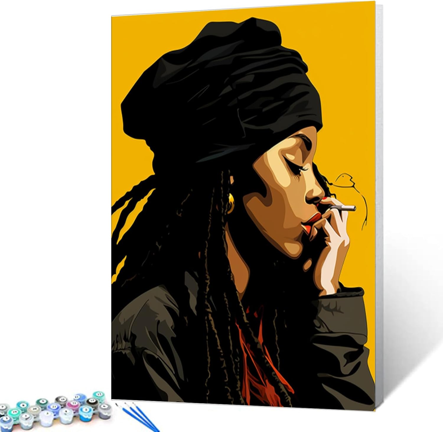 tucocoo-paint-by-numbers-black-girl-hut-malen-nach-zahlen-40x50 image 1