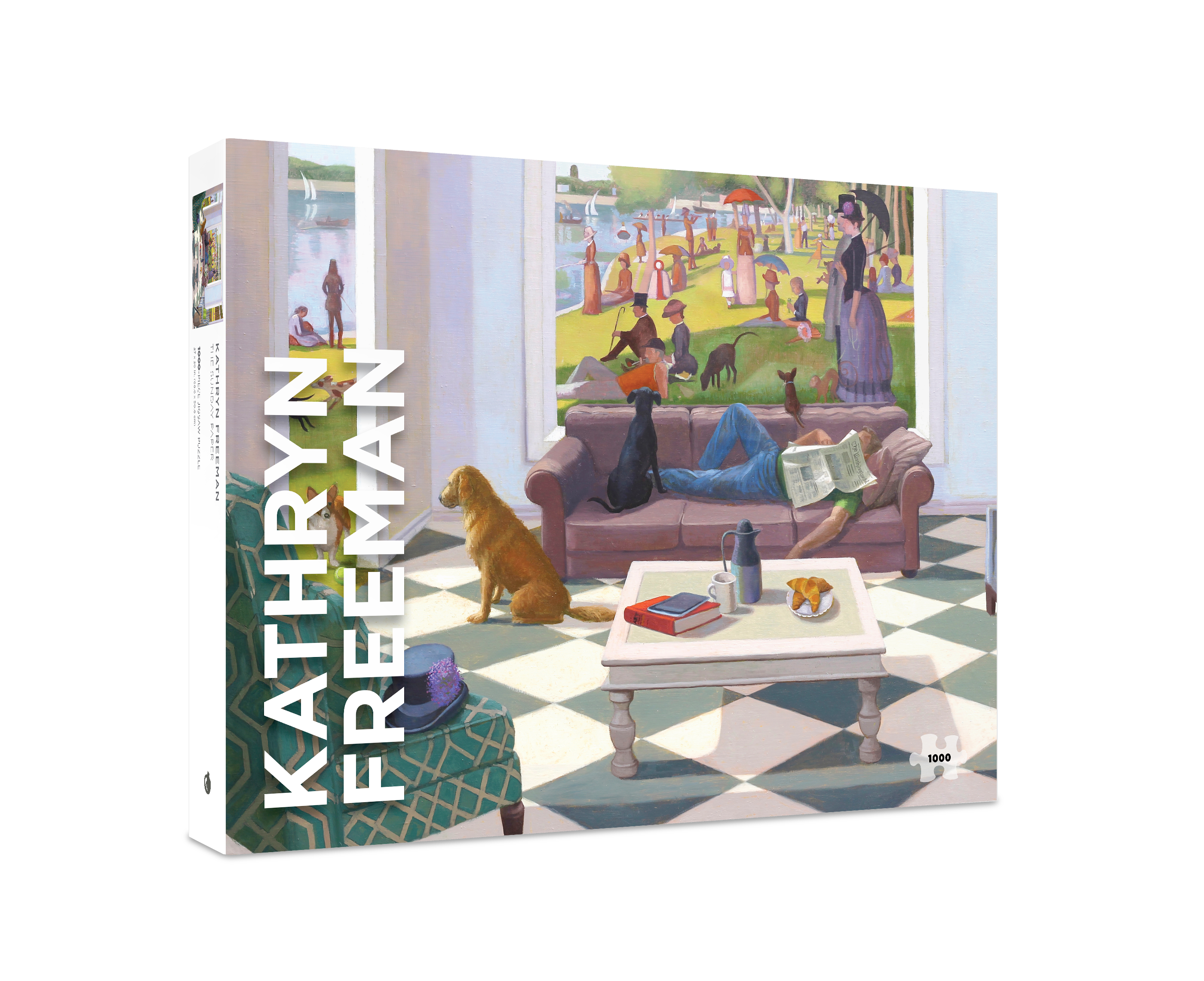 pomegranate-kathryn-freeman-sunday-paper-1000-teile-puzzle image 1