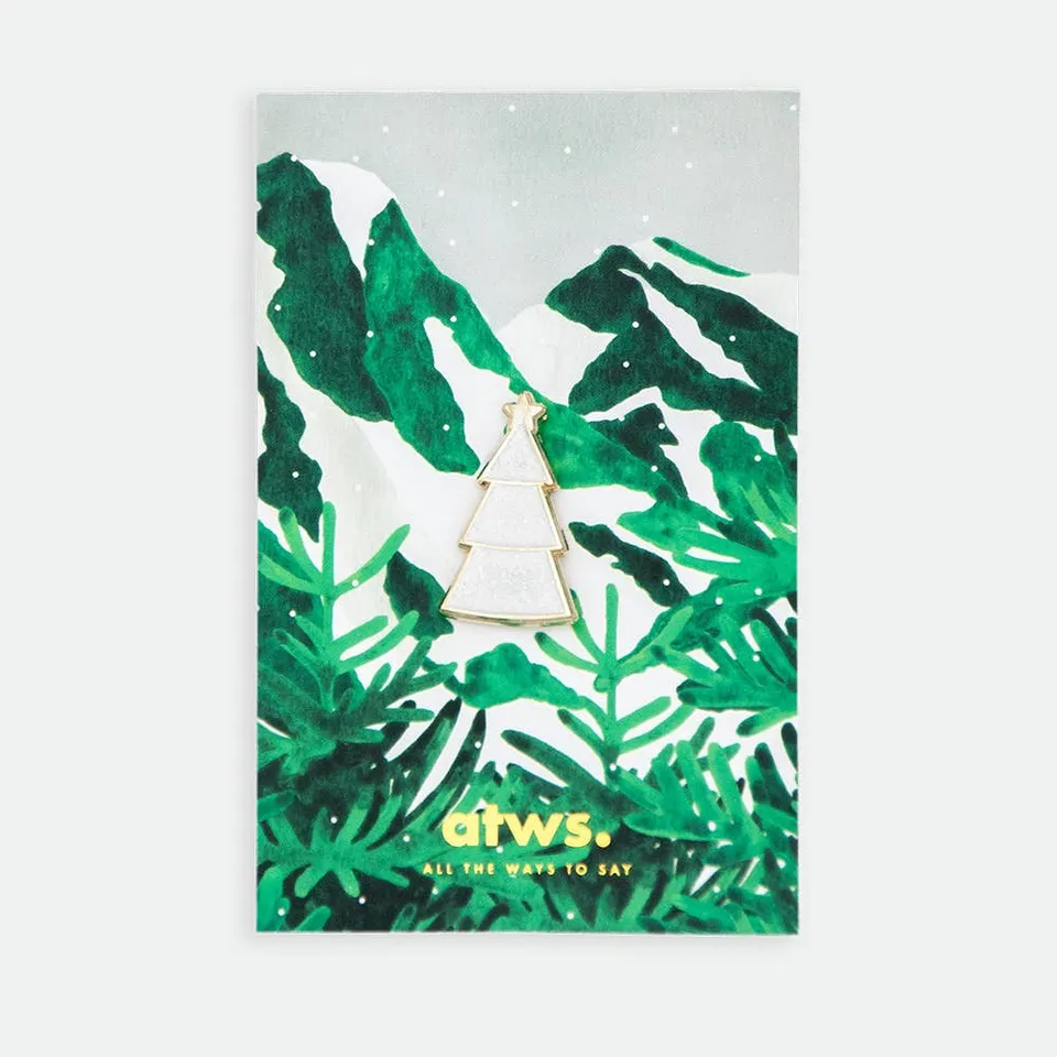 all-the-ways-to-say-white-christmas-tree-pin-anstecker-wei-emaille image 1