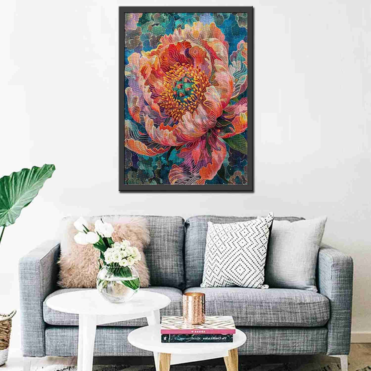 tucocoo-vibrant-peony-flower-puzzle-1000-teile-pfingstrose image 3