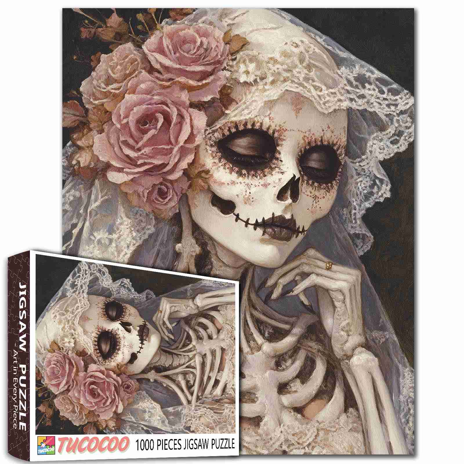tucocoo-jigsaw-skeleton-bride-in-bloom-puzzle-1000-teile image 1