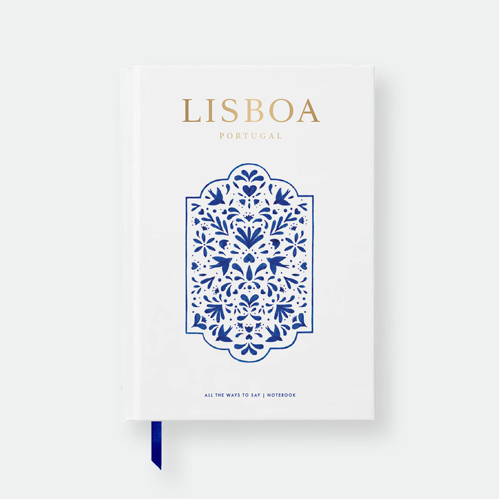 all-the-ways-to-say-lisboa-hardcover-a5-notizbuch-liniert-goldfolie image 1